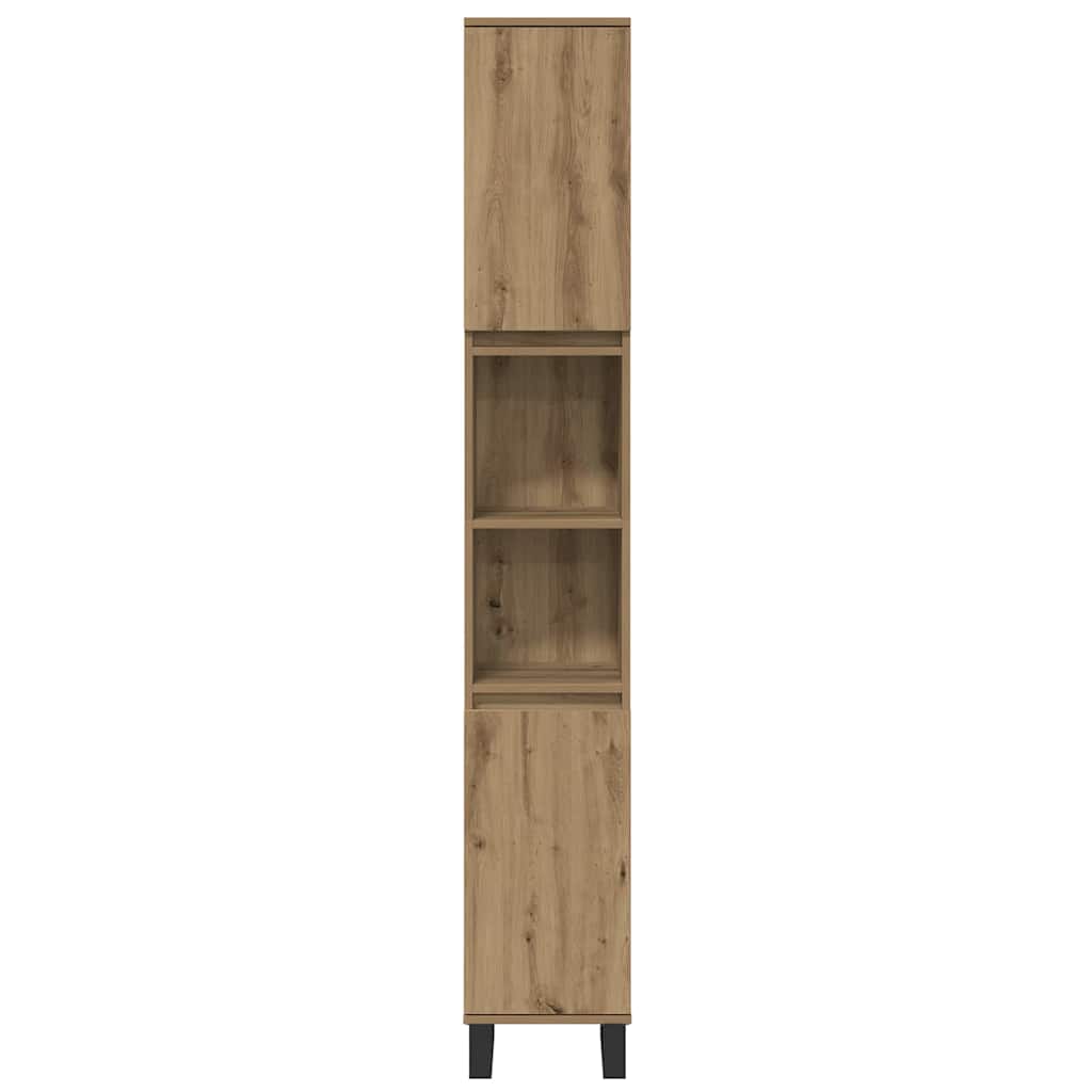 Badkamermeubelset met opslag 3 pcs Bruin Bewerkt hout is nu te koop bij PeponiXL, paradijselijk wonen!
