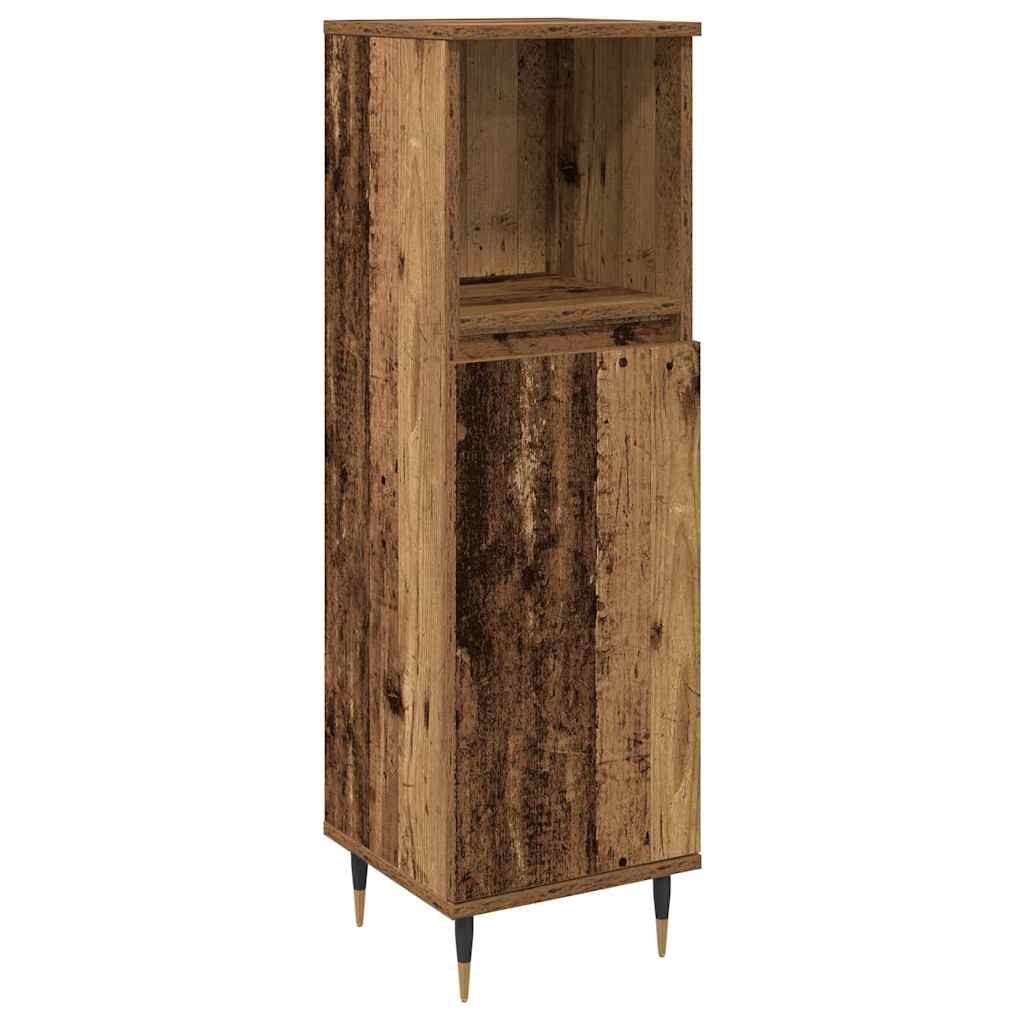 Badkamermeubelset met plank 3 pcs Oud Hout Bewerkt hout is nu te koop bij PeponiXL, paradijselijk wonen!
