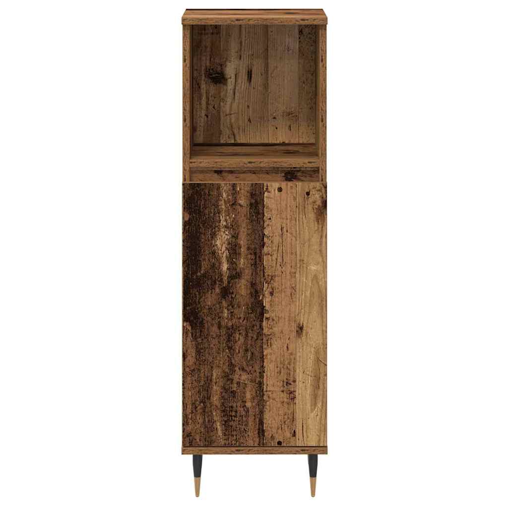 Badkamermeubelset met plank 3 pcs Oud Hout Bewerkt hout is nu te koop bij PeponiXL, paradijselijk wonen!