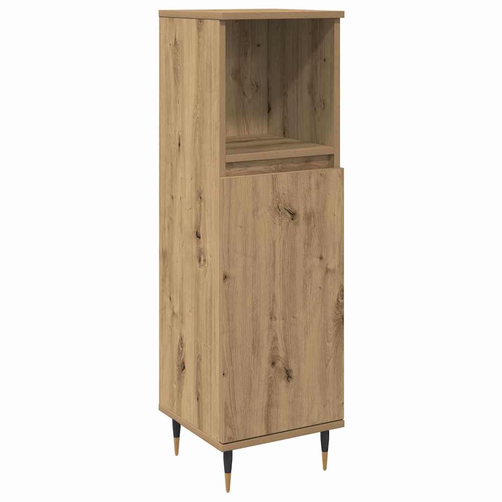 Badkamermeubelset met plank 3 pcs Artisan Eiken Bewerkt hout is nu te koop bij PeponiXL, paradijselijk wonen!