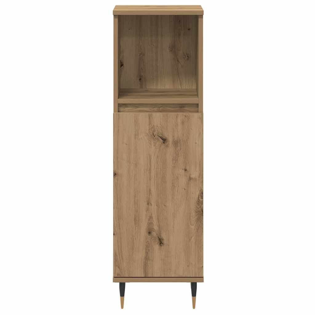 Badkamermeubelset met plank 3 pcs Artisan Eiken Bewerkt hout is nu te koop bij PeponiXL, paradijselijk wonen!