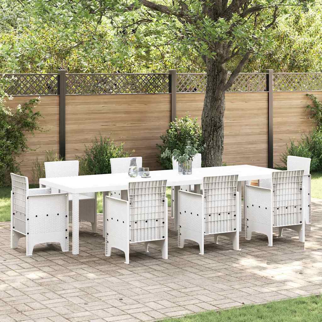 Tuinstafel Wit 300 x 100 x 73 cm poly rattan is nu te koop bij PeponiXL, paradijselijk wonen!