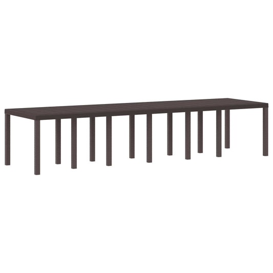 Tuinstafel Bruin 350 x 100 x 74 cm poly rattan is nu te koop bij PeponiXL, paradijselijk wonen!