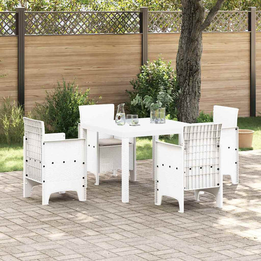 Tuin Eetset 5 st Wit Polypropyleen is nu te koop bij PeponiXL, paradijselijk wonen!
