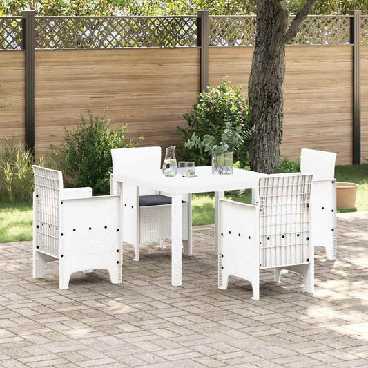 Tuin Eetset 5 st Wit Polypropyleen is nu te koop bij PeponiXL, paradijselijk wonen!