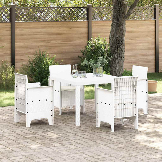 Tuin Eetset 5 st Wit Polypropyleen is nu te koop bij PeponiXL, paradijselijk wonen!
