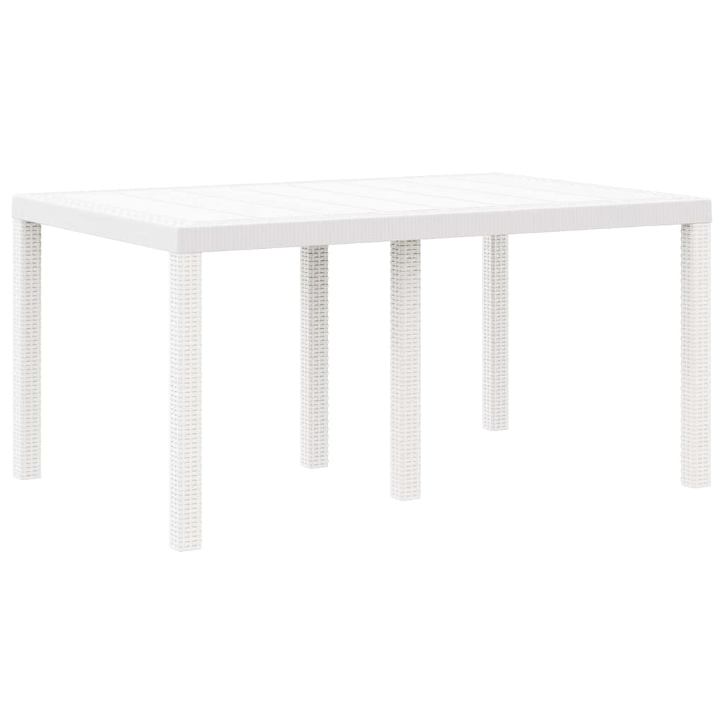 Tuin Eetset 7 pcs Wit Polt riet is nu te koop bij PeponiXL, paradijselijk wonen!