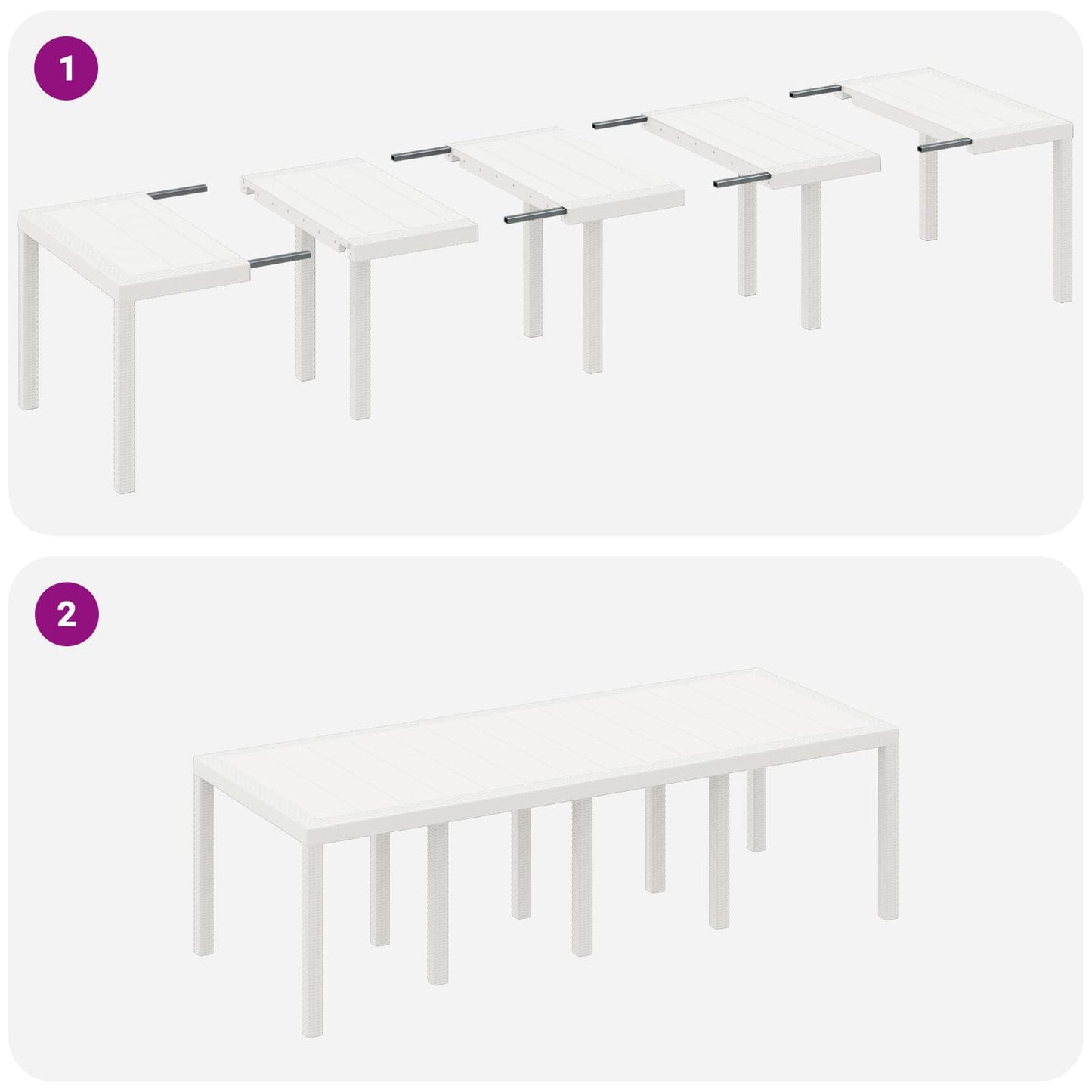 Tuin Eetset 11 st Wit Polypropyleen