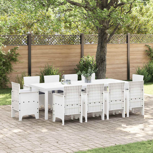 Tuin Eetset 11 st Wit Polypropyleen is nu te koop bij PeponiXL, paradijselijk wonen!