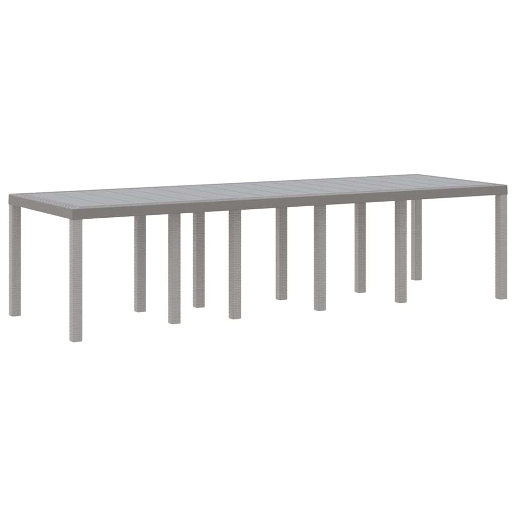 Tuin Eetset 13 st Lichtgrijs Poly riet