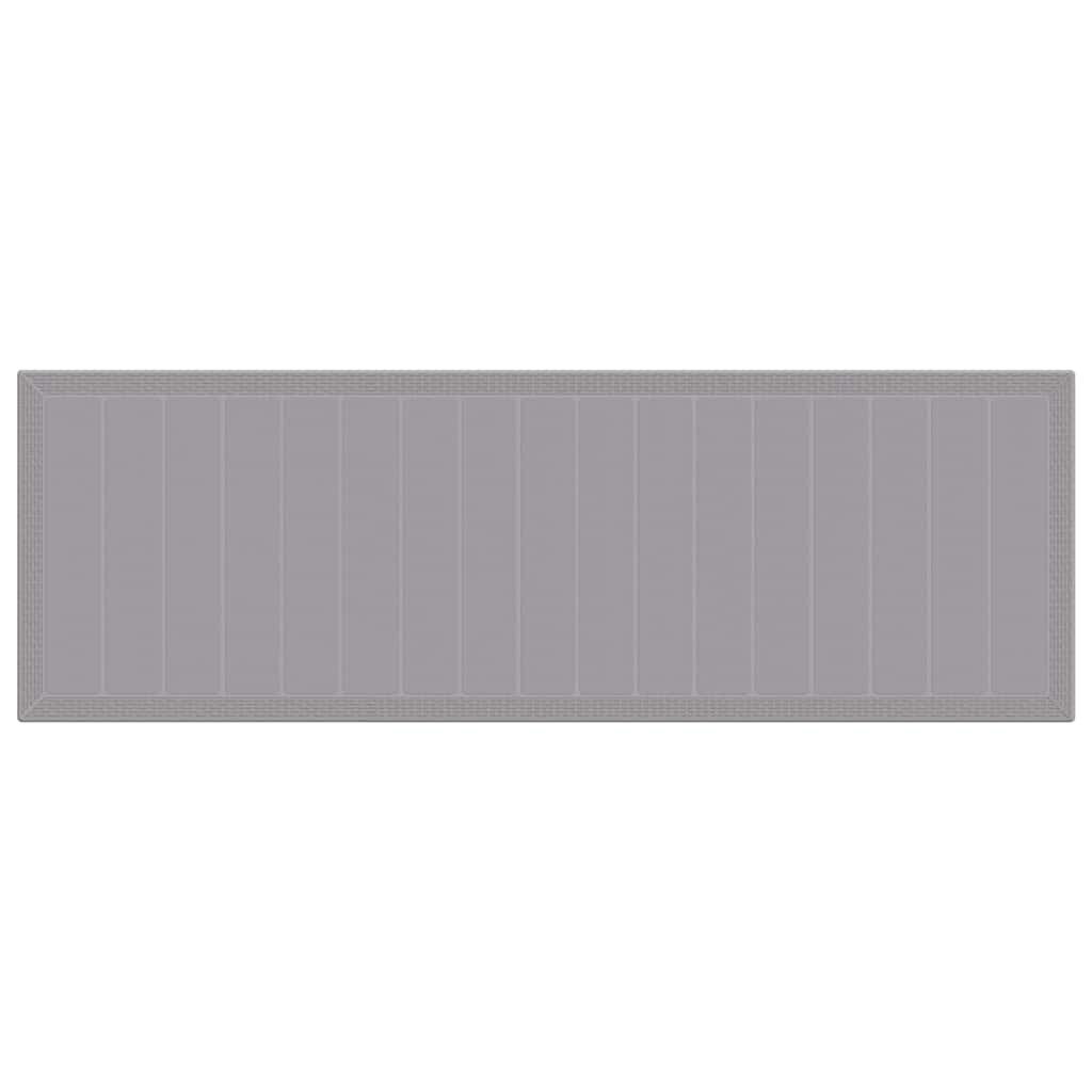 Tuin Eetset 13 st Lichtgrijs Poly riet
