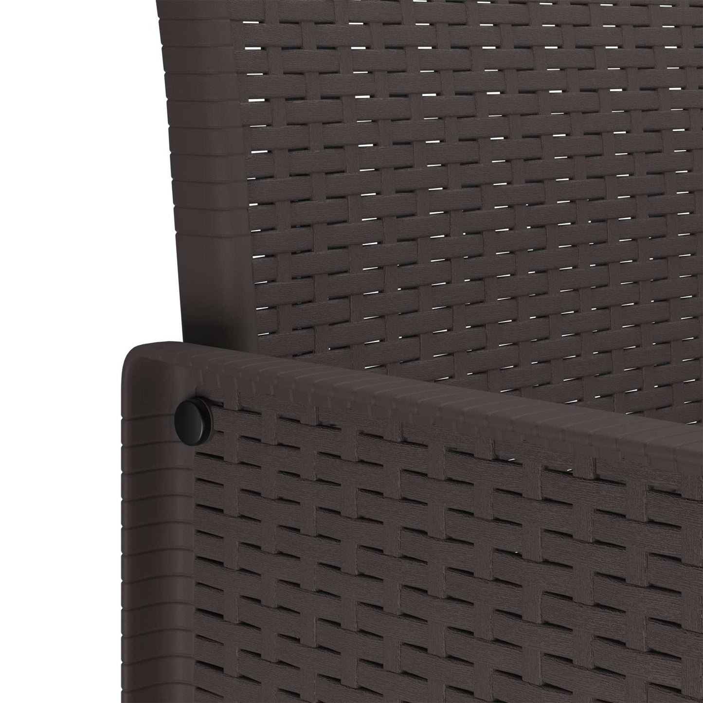 Tuin Eettafelset met kussens met kussen 17 pcs Bruin PP