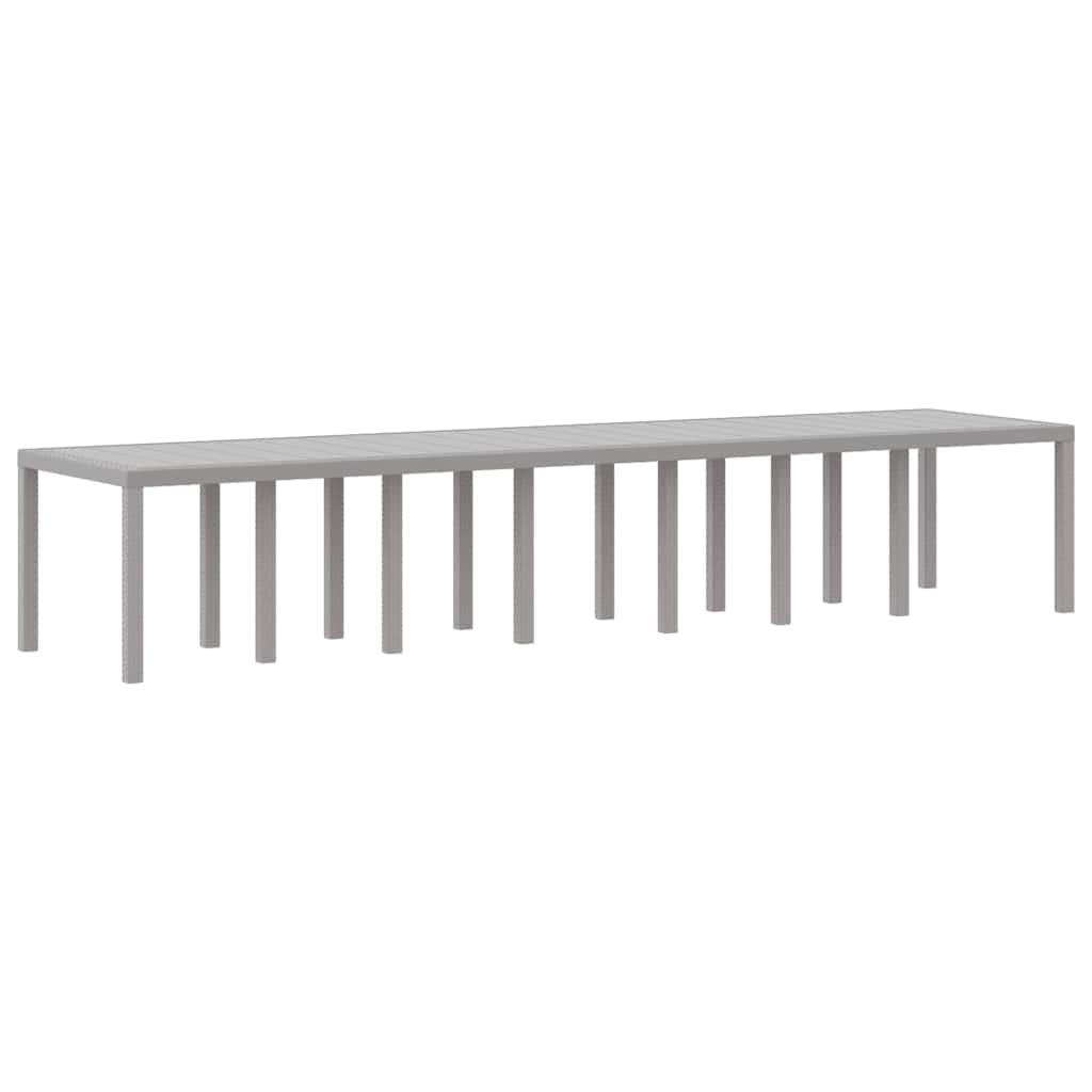 Tuin Eettafelset met kussens met kussen 17 pcs Lichtgrijs PP