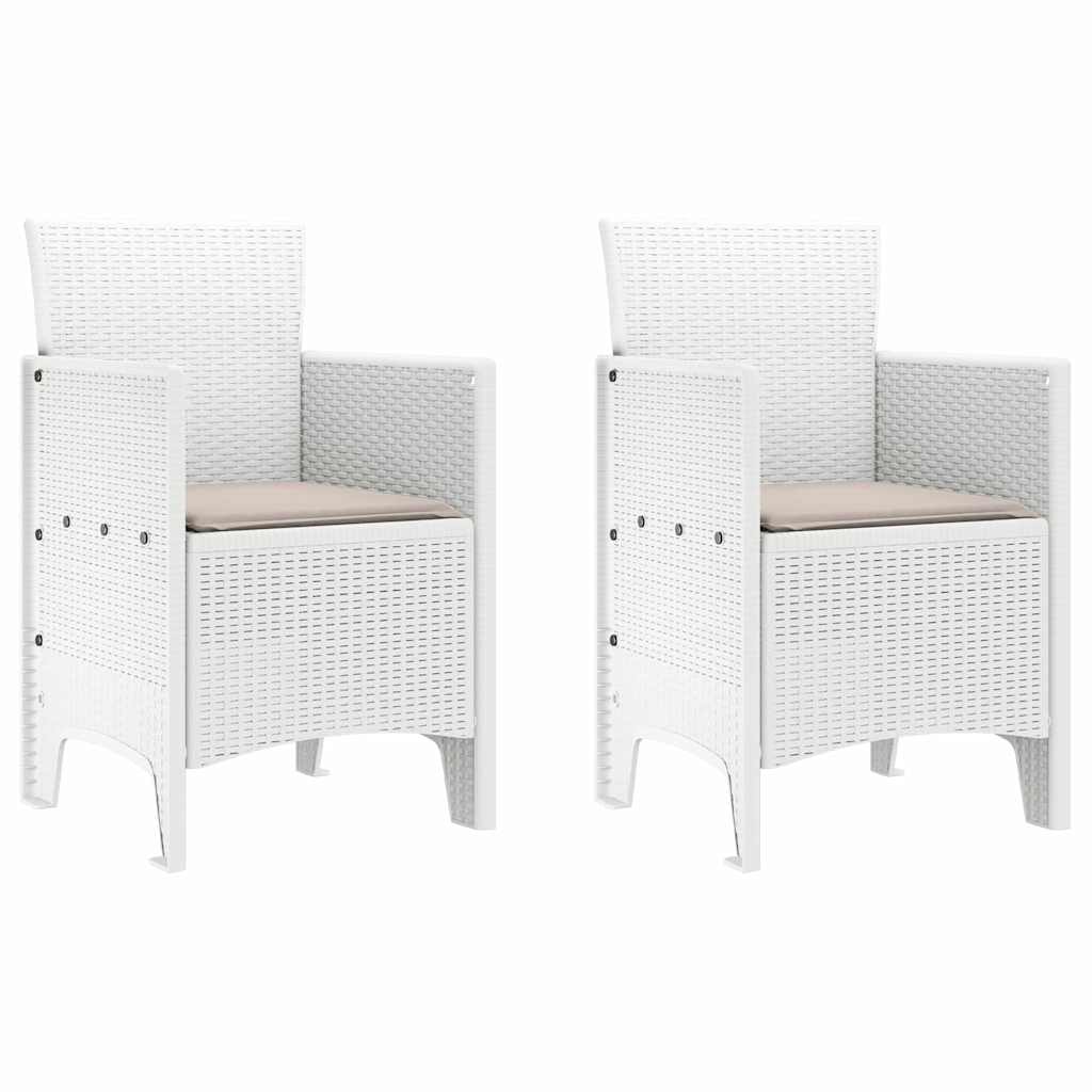 Tuin Eetset 3 pcs Wit Polypropyleen is nu te koop bij PeponiXL, paradijselijk wonen!