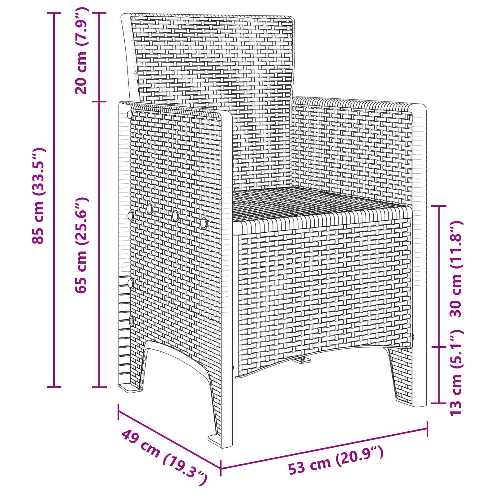 Tuin Eetset 13 pcs Bruin Polt riet is nu te koop bij PeponiXL, paradijselijk wonen!