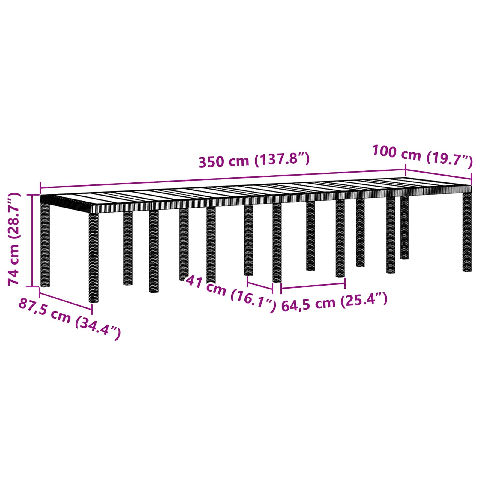 Tuin Eetset 13 pcs Bruin Polt riet is nu te koop bij PeponiXL, paradijselijk wonen!