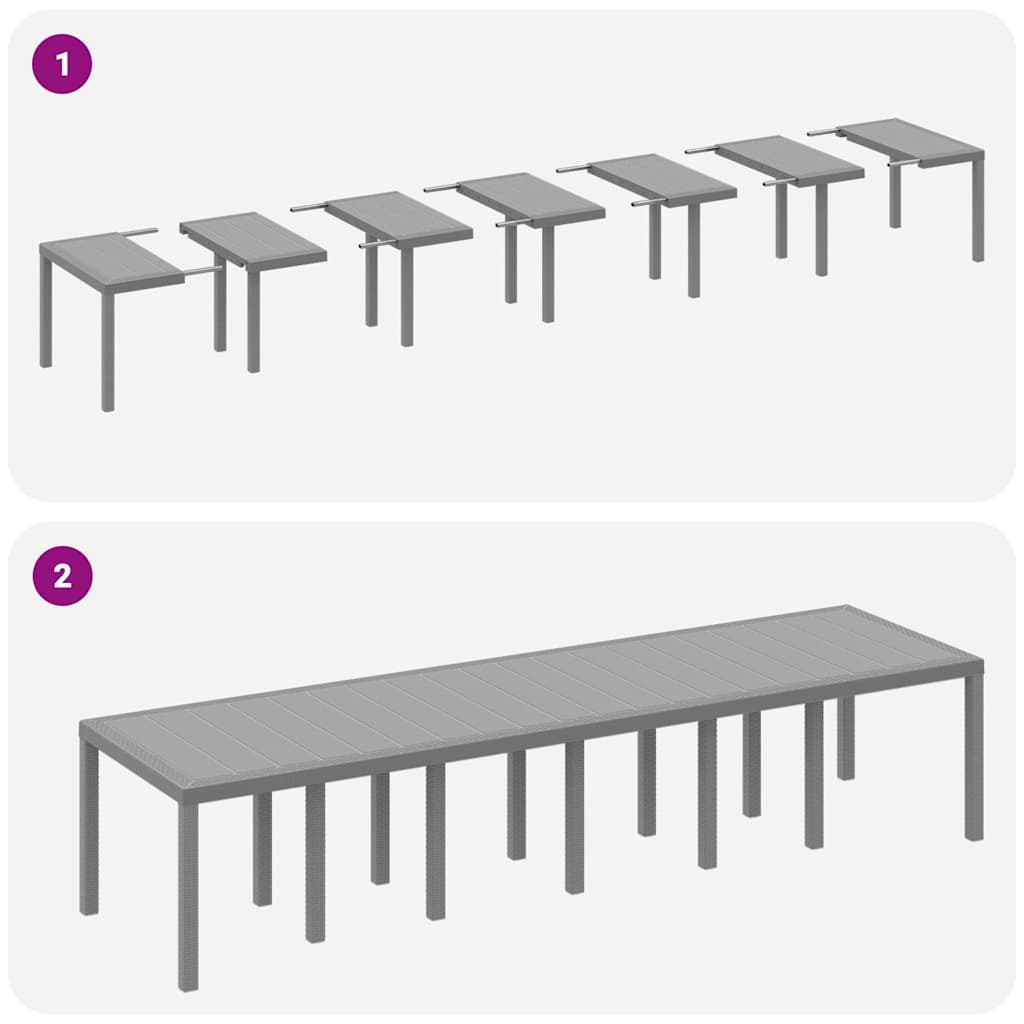 Tuin Eetset 13 pcs Lichtgrijs Polt riet is nu te koop bij PeponiXL, paradijselijk wonen!