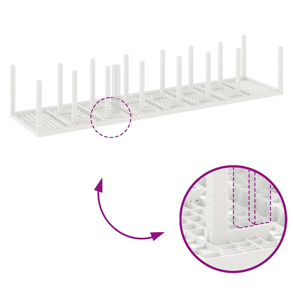 Tuin Eettafelset met kussens met kussen 15 pcs Wit PP is nu te koop bij PeponiXL, paradijselijk wonen!