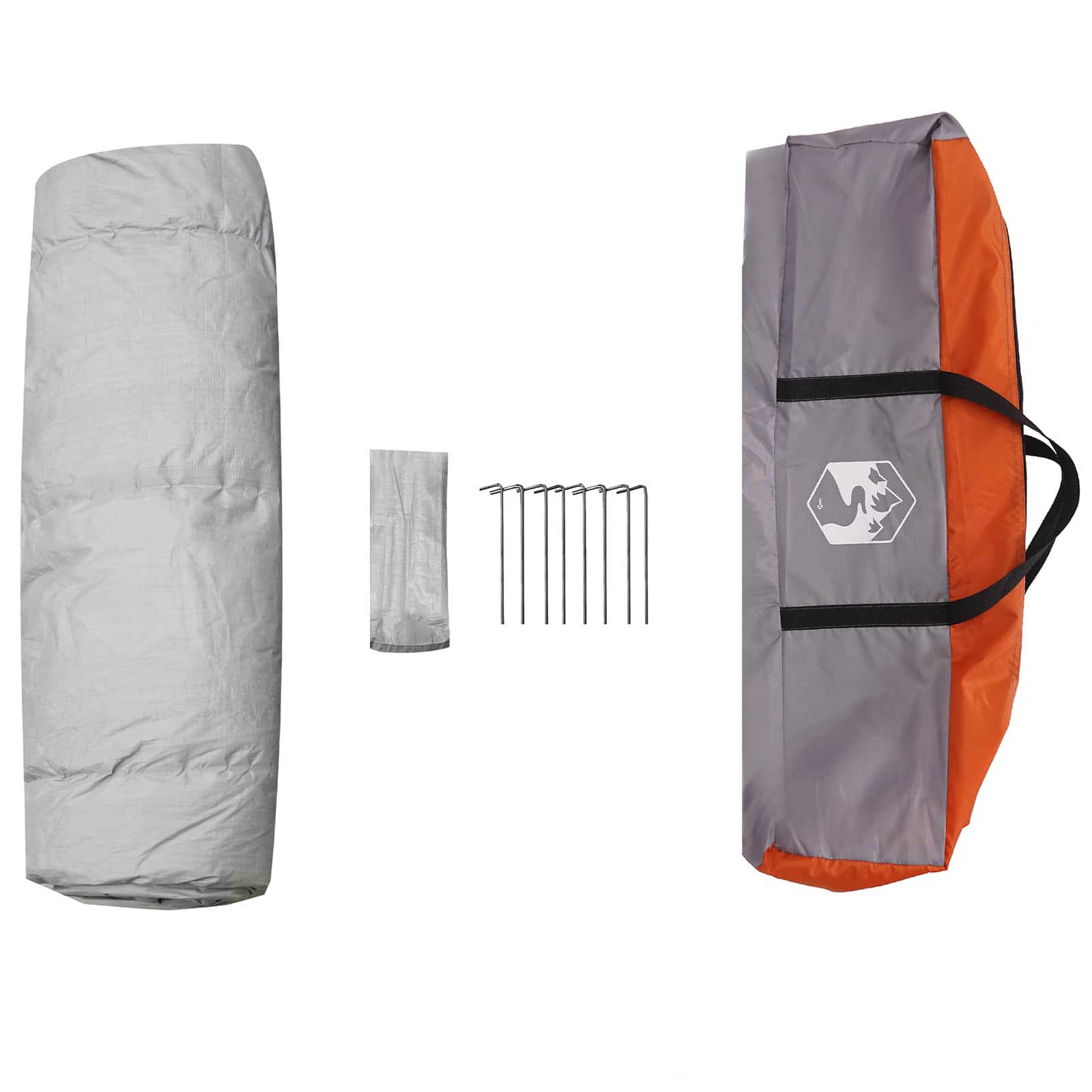 Instant Tent 2-Person Quick-Release met dak Grijs en Oranje is nu te koop bij PeponiXL, paradijselijk wonen!