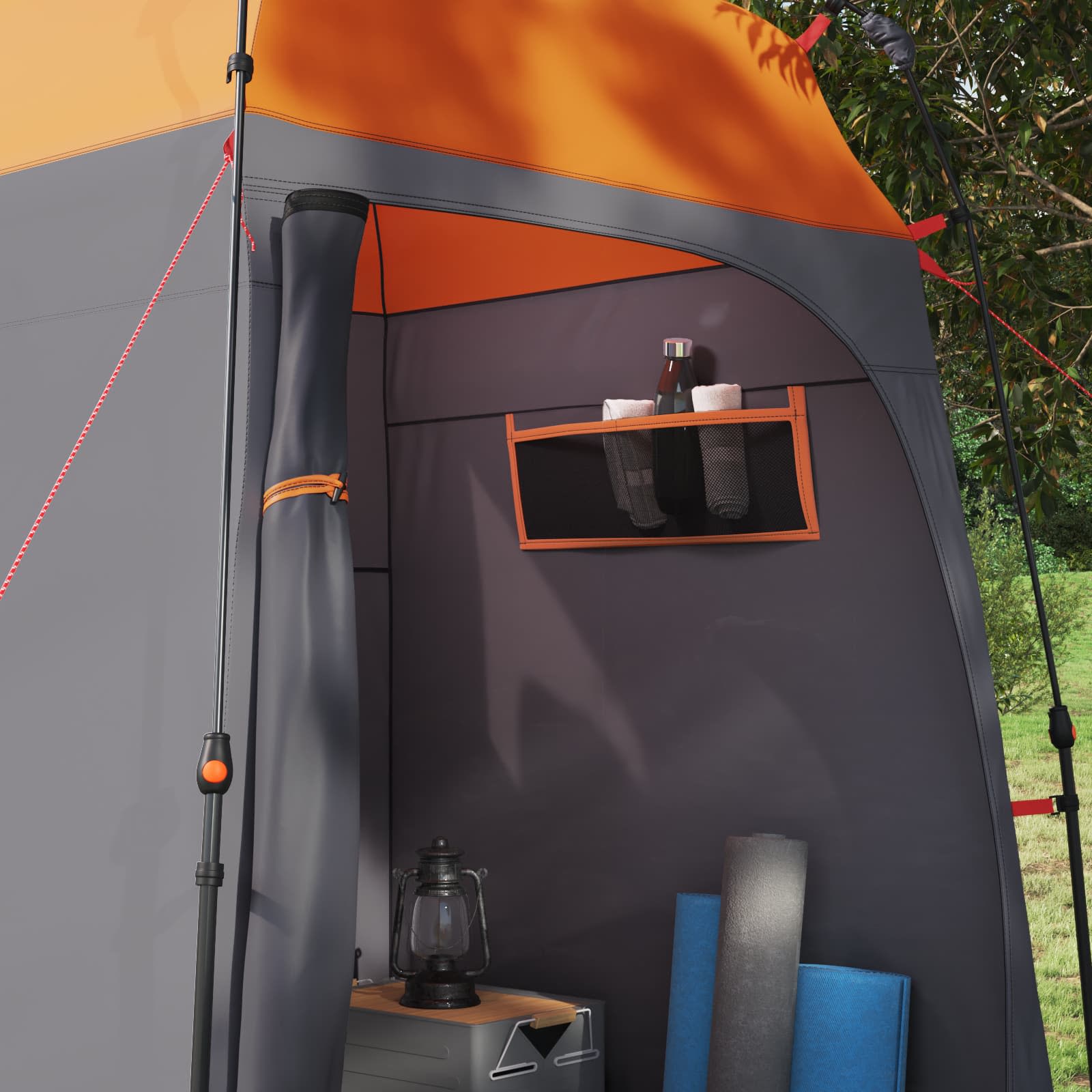 Instant Tent 2-Person Quick-Release met dak Grijs en Oranje is nu te koop bij PeponiXL, paradijselijk wonen!