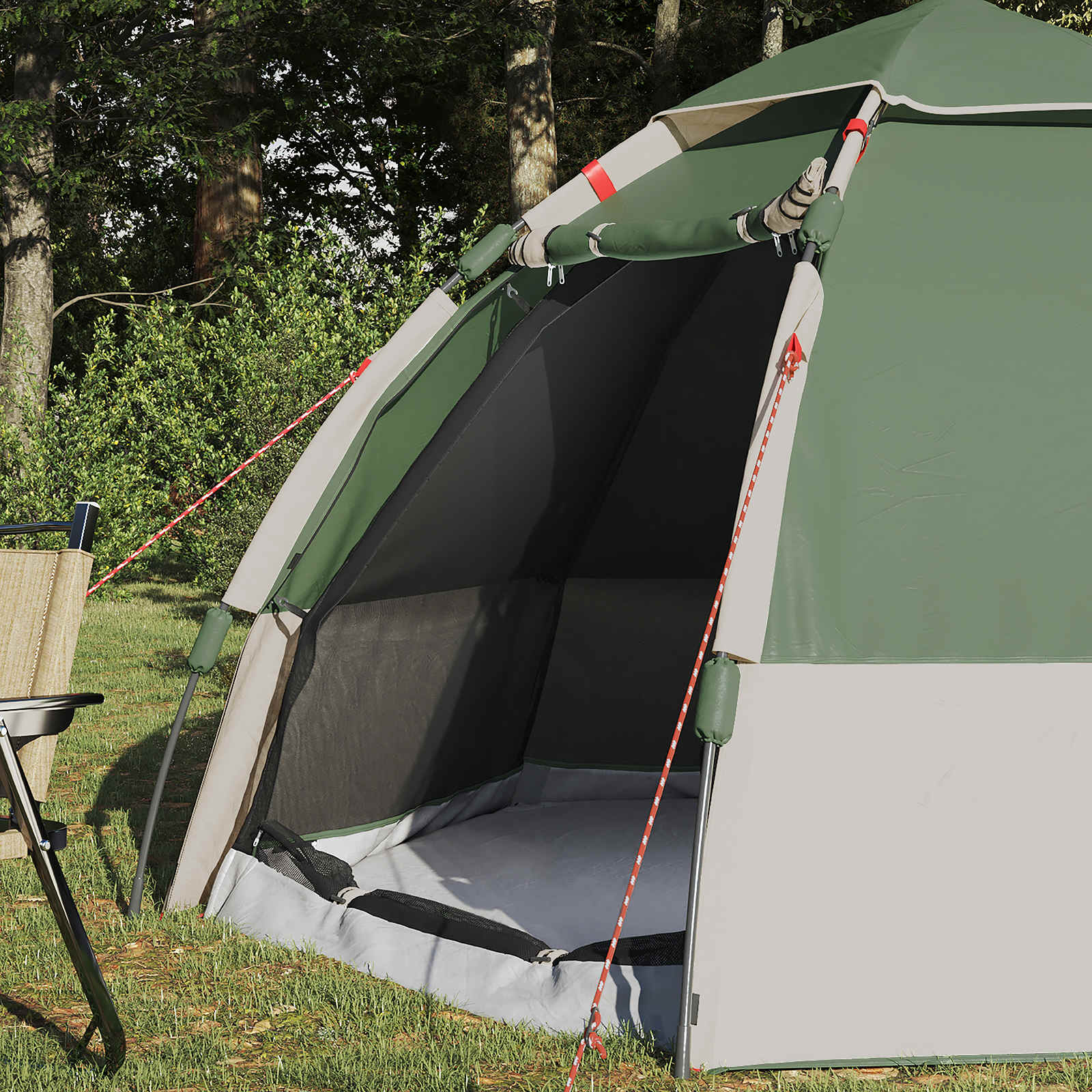 Instant tent met regenhoes voor 4 personen met snelle release is nu te koop bij PeponiXL, paradijselijk wonen!
