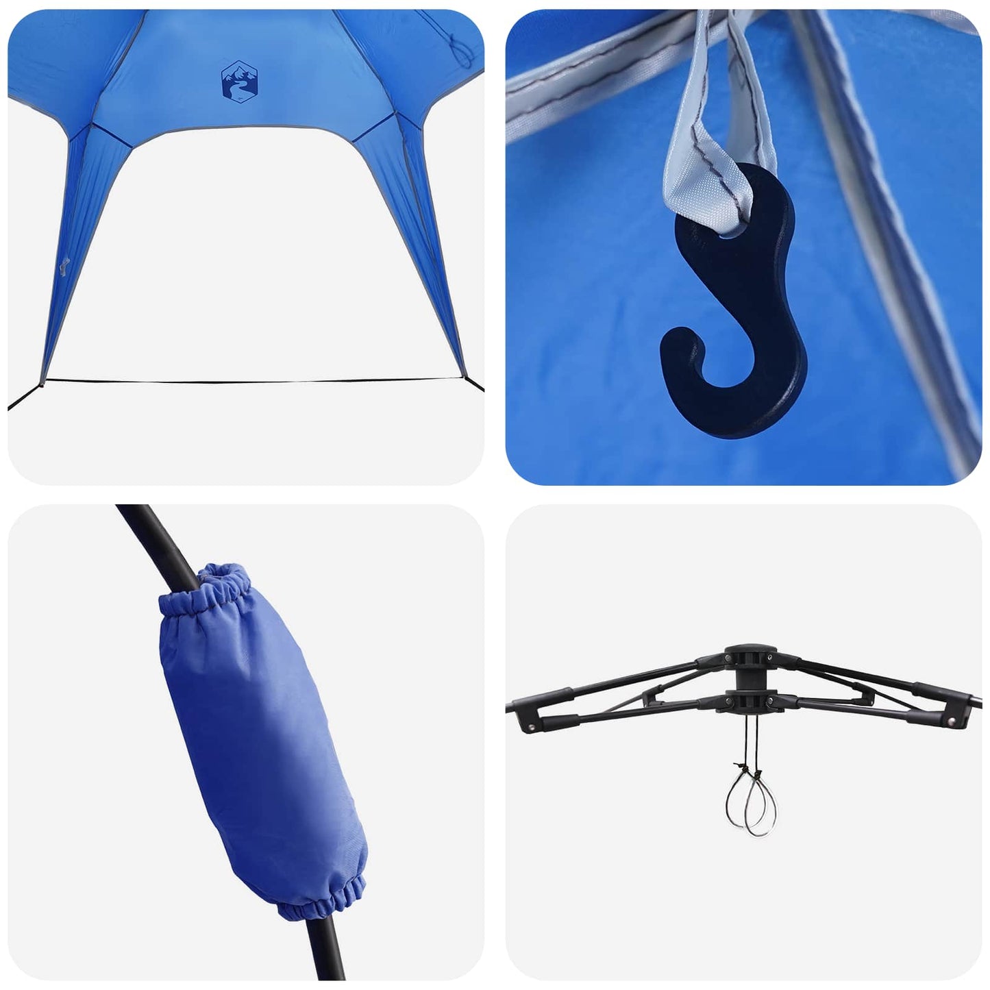 Instant Tent 4-Person Quick-Release Azure Blauw 185T Polyester is nu te koop bij PeponiXL, paradijselijk wonen!