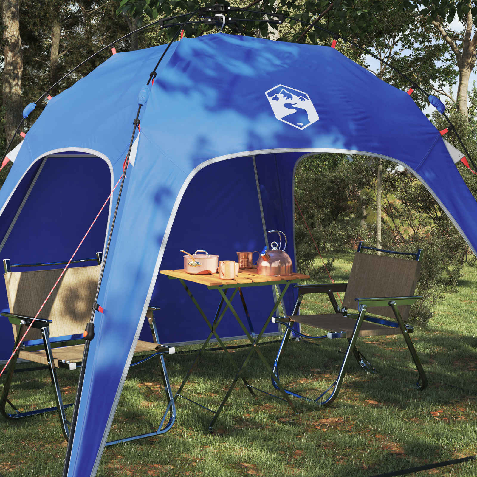 Instant Tent 4-Person Quick-Release Azure Blauw 185T Polyester is nu te koop bij PeponiXL, paradijselijk wonen!