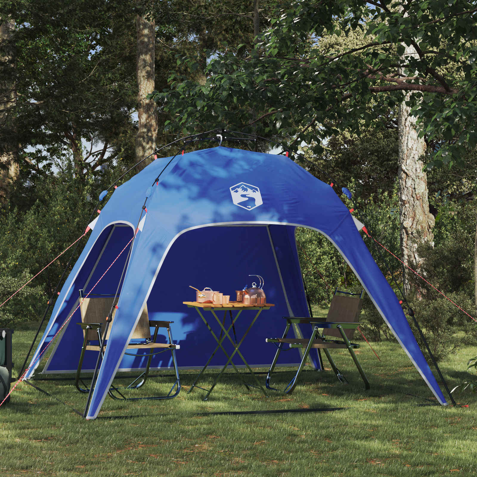 Instant Tent 4-Person Quick-Release Azure Blauw 185T Polyester is nu te koop bij PeponiXL, paradijselijk wonen!