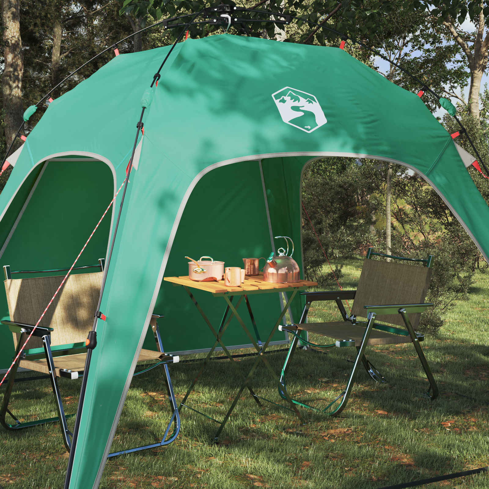 Instant Tent 4-Person Quick-Release Zeegroen 260 x 260 x 197 cm is nu te koop bij PeponiXL, paradijselijk wonen!