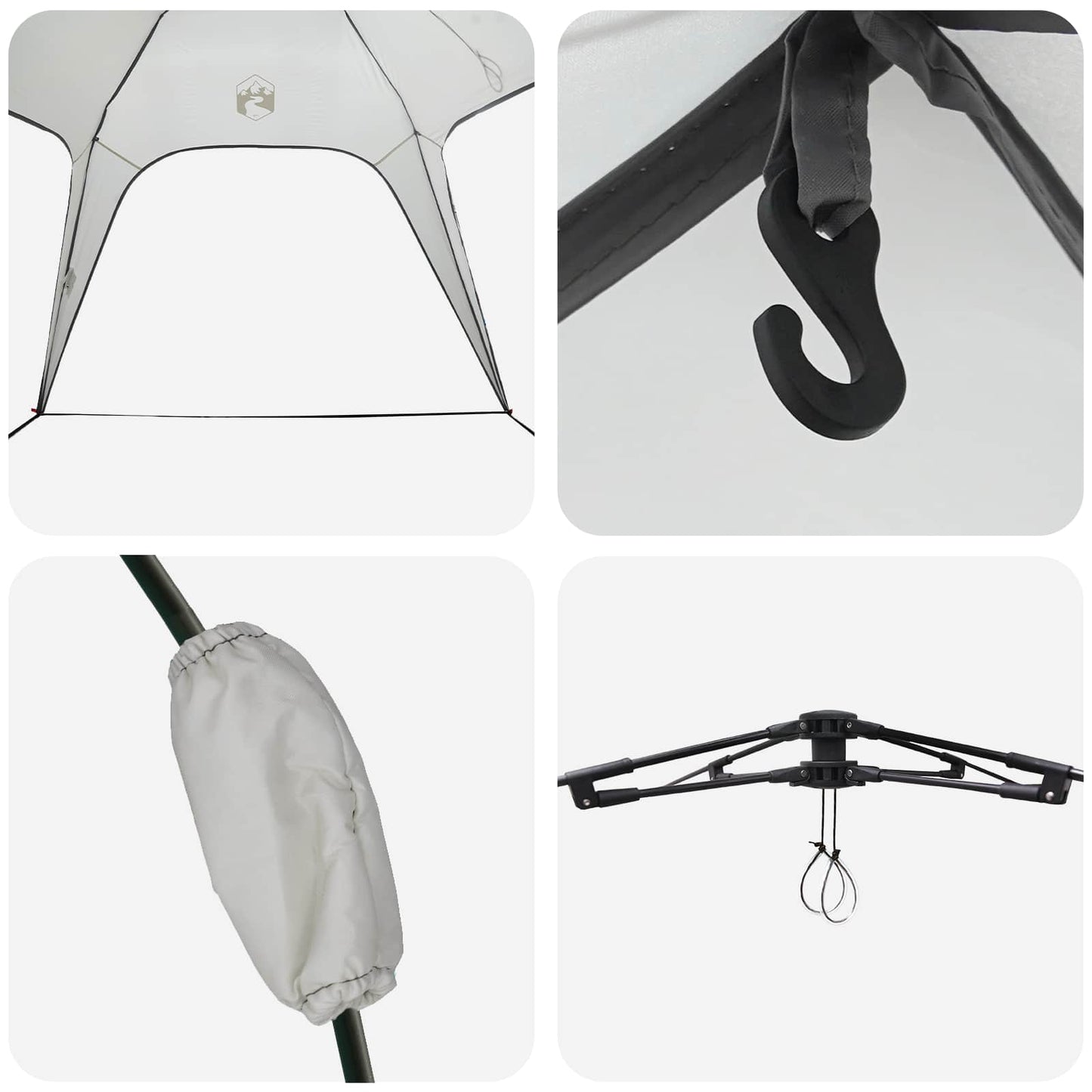 Instant Tent 4-Person Quick-Release Grijs 260 x 260 x 197 cm is nu te koop bij PeponiXL, paradijselijk wonen!