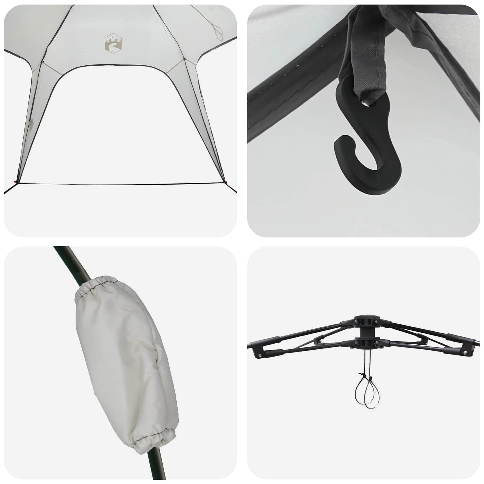 Instant Tent 4-Person Quick-Release Grijs 260 x 260 x 197 cm is nu te koop bij PeponiXL, paradijselijk wonen!