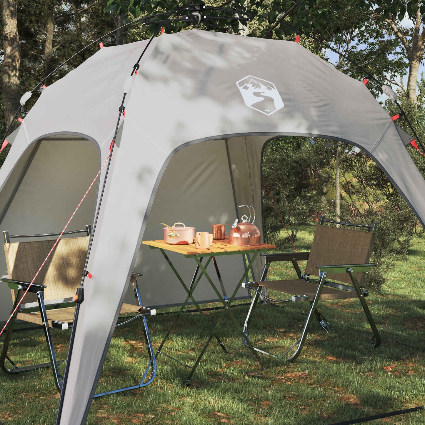 Instant Tent 4-Person Quick-Release Grijs 260 x 260 x 197 cm is nu te koop bij PeponiXL, paradijselijk wonen!
