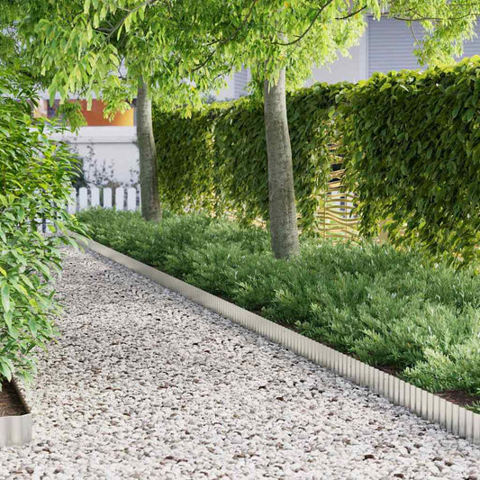 Gras Rand Zilver 1000 x 15 x 0.03 cm Gegalvaniseerd staal is nu te koop bij PeponiXL, paradijselijk wonen!