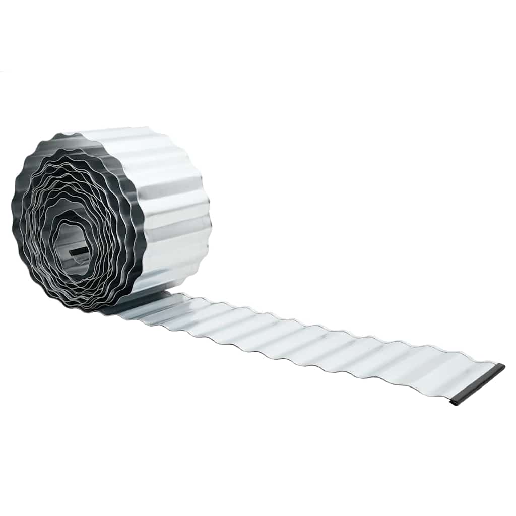 Gras Rand Zilver 1000 x 15 x 0.03 cm Gegalvaniseerd staal