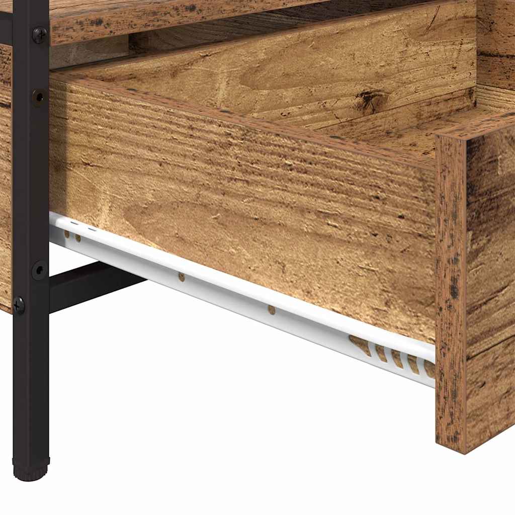 Salontafel with Drawer Oud hout 100 x 51 x 45 cm Bewerkt hout is nu te koop bij PeponiXL, paradijselijk wonen!