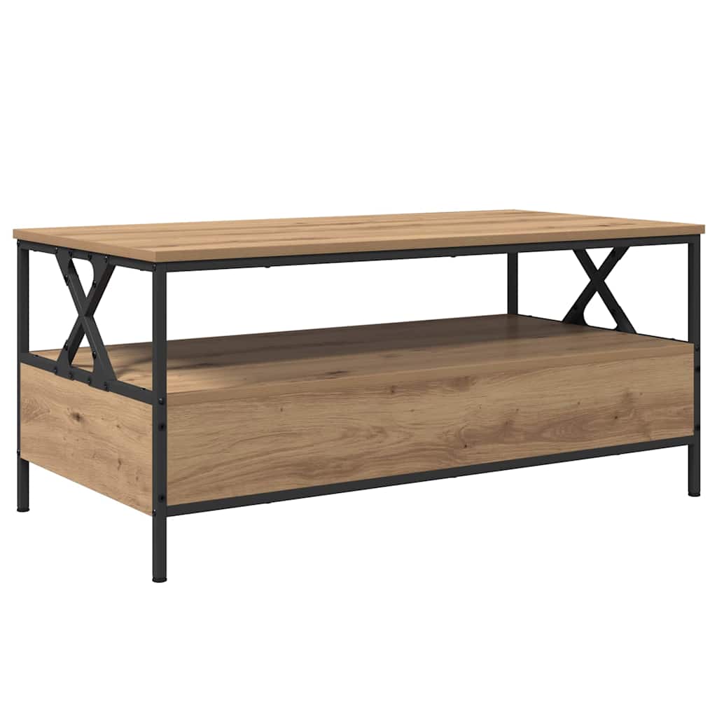 Salontafel with Drawer artisanaal eikenkleurig 100 x 51 x 45 cm is nu te koop bij PeponiXL, paradijselijk wonen!