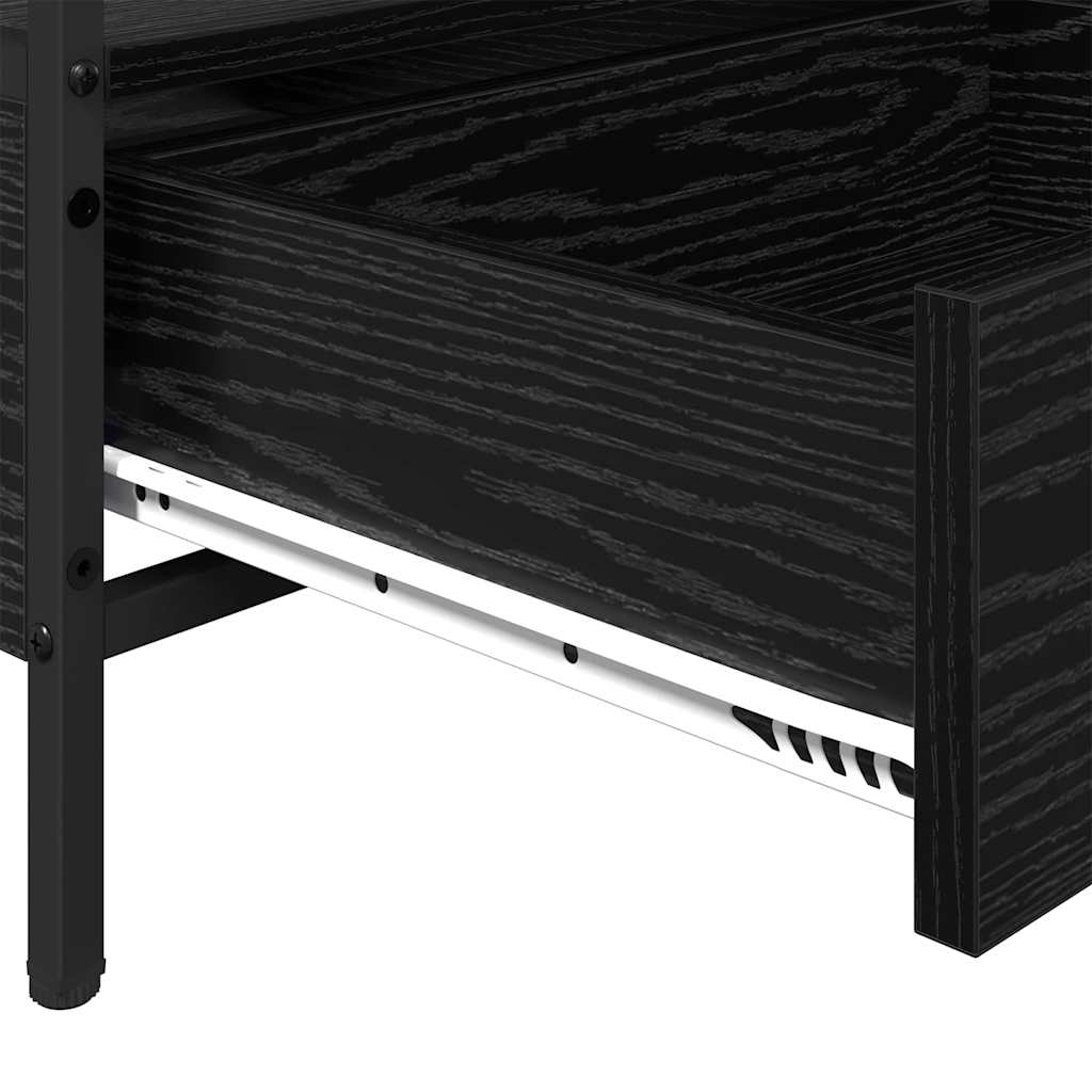 Salontafel Zwart eiken 100 x 51 x 45 cm Bewerkt hout is nu te koop bij PeponiXL, paradijselijk wonen!