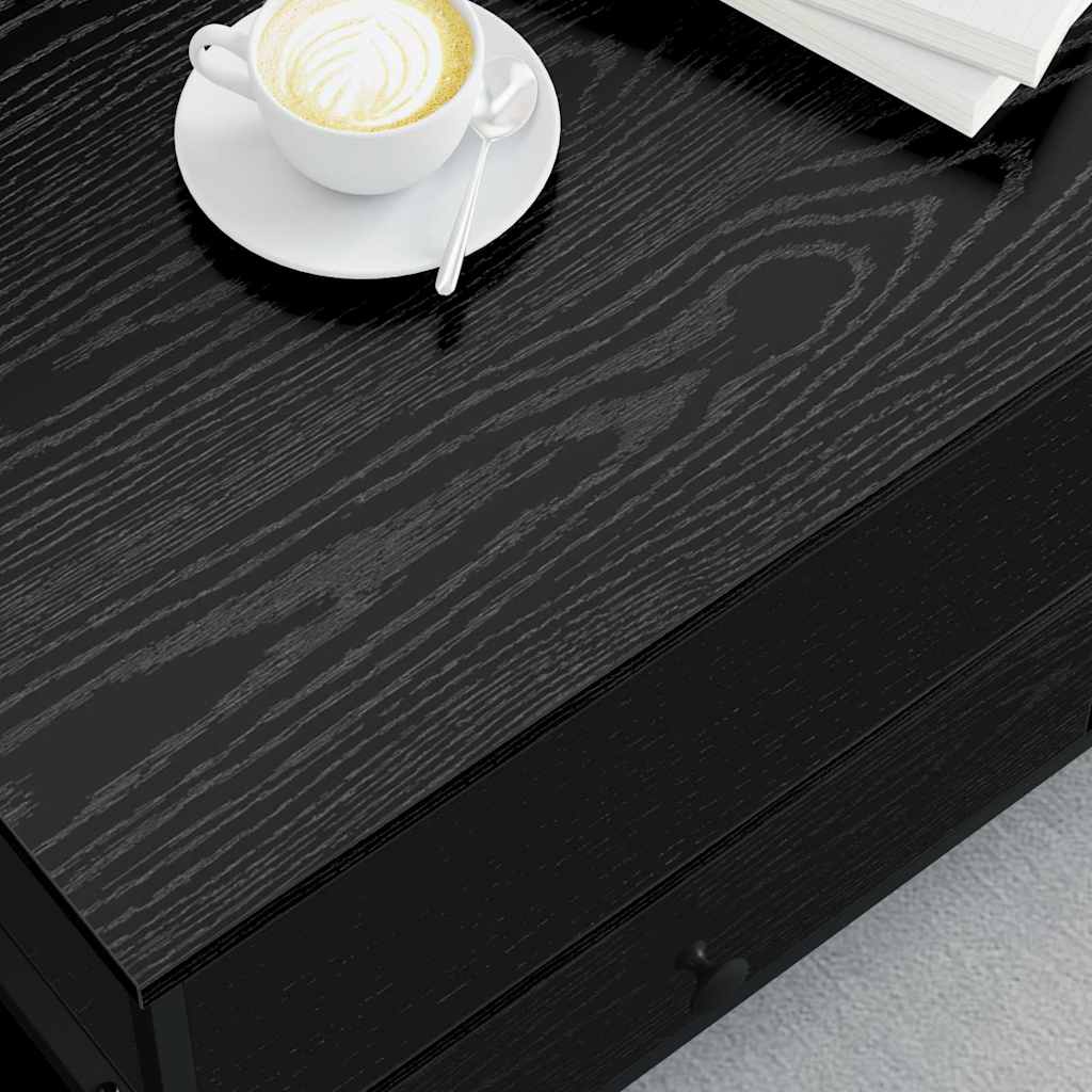 Salontafel Zwart eiken 100 x 51 x 45 cm Bewerkt hout is nu te koop bij PeponiXL, paradijselijk wonen!