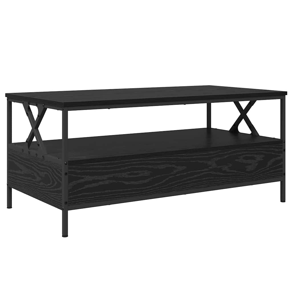 Salontafel Zwart eiken 100 x 51 x 45 cm Bewerkt hout is nu te koop bij PeponiXL, paradijselijk wonen!