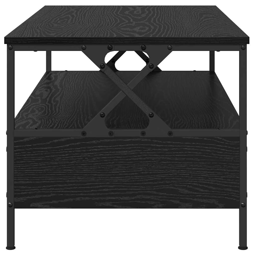 Salontafel Zwart eiken 100 x 51 x 45 cm Bewerkt hout is nu te koop bij PeponiXL, paradijselijk wonen!