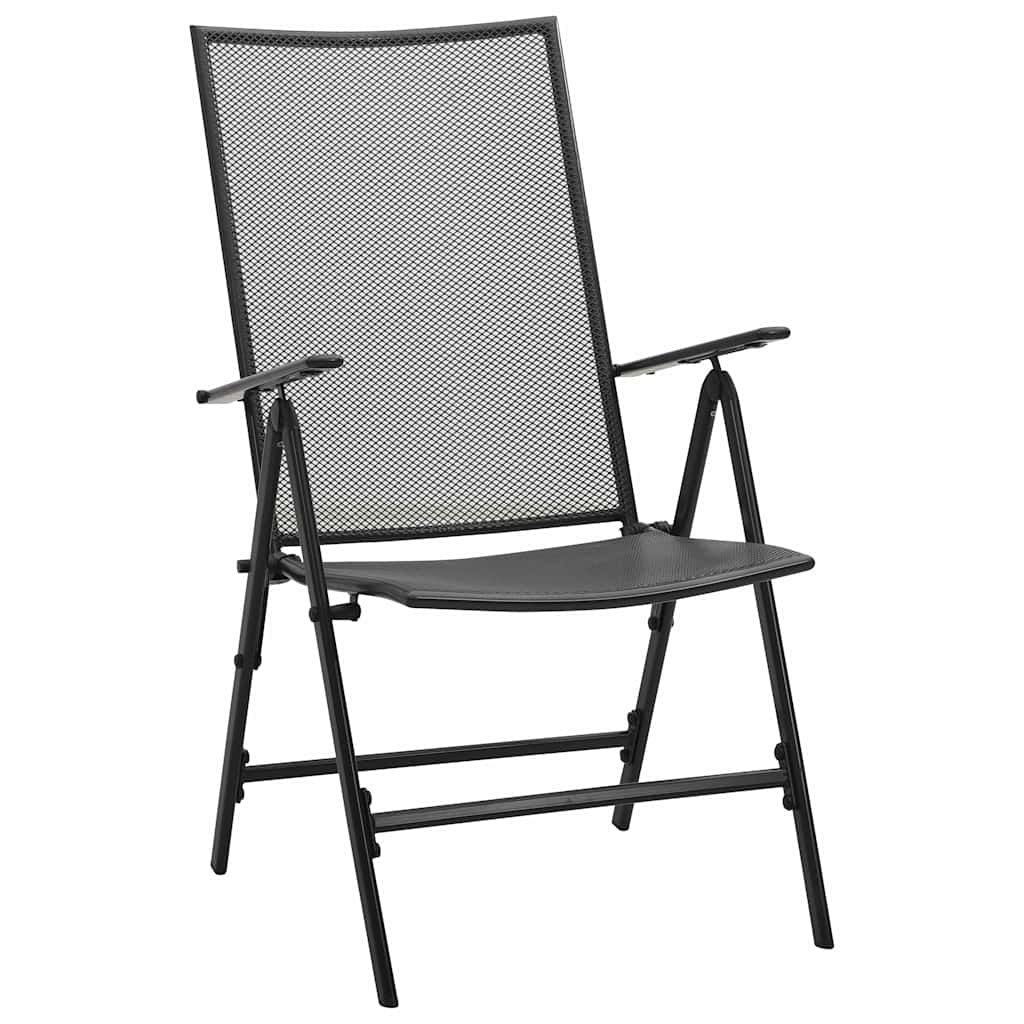 Tuin eettafelset 7 pcs Antraciet Poedercoating staal is nu te koop bij PeponiXL, paradijselijk wonen!