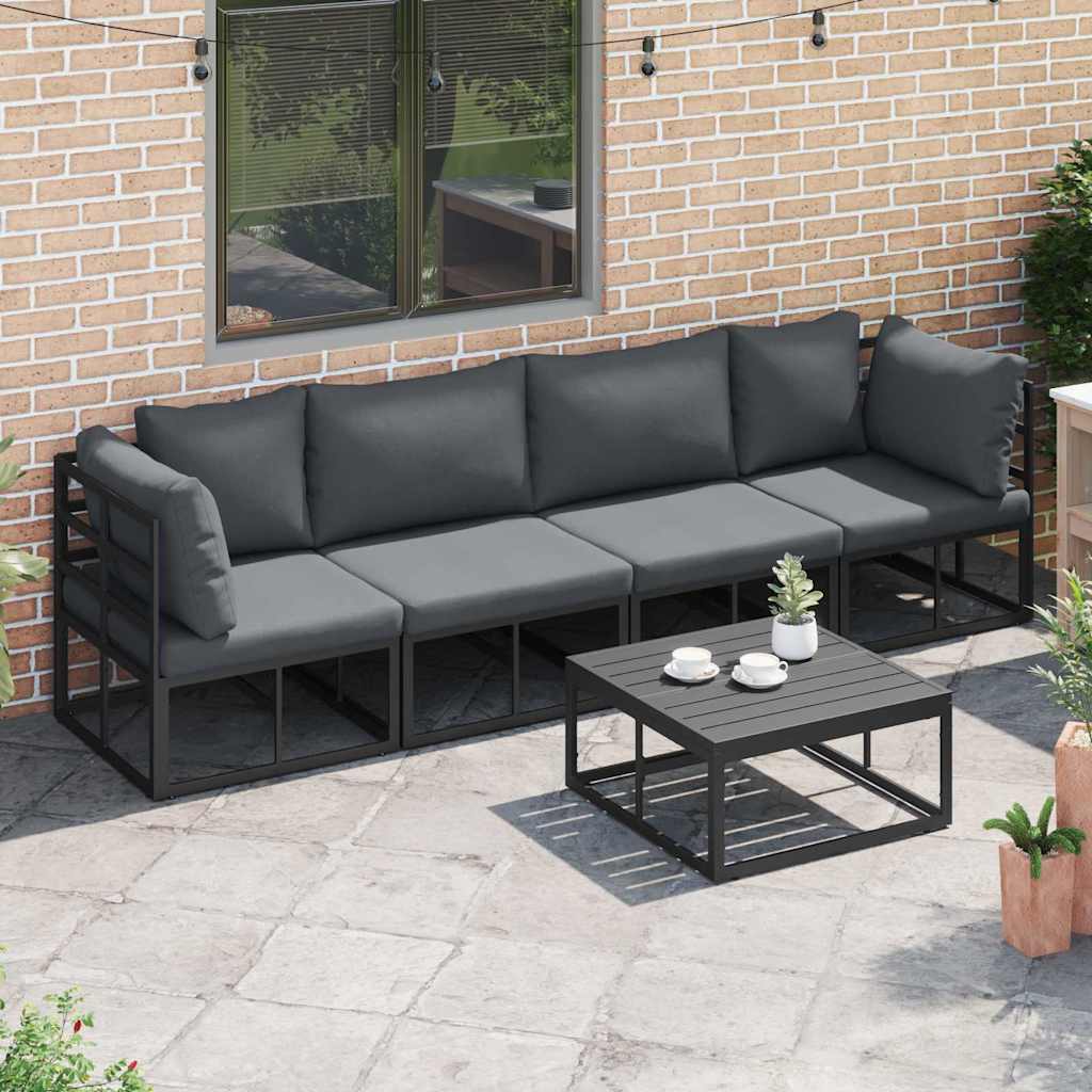 Tuinbankenset 4 pcs Zwart Metaal is nu te koop bij PeponiXL, paradijselijk wonen!