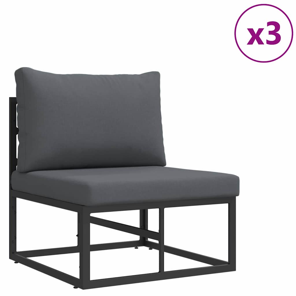 Tuinbankenset met kussen 5 pcs Zwart Aluminium is nu te koop bij PeponiXL, paradijselijk wonen!