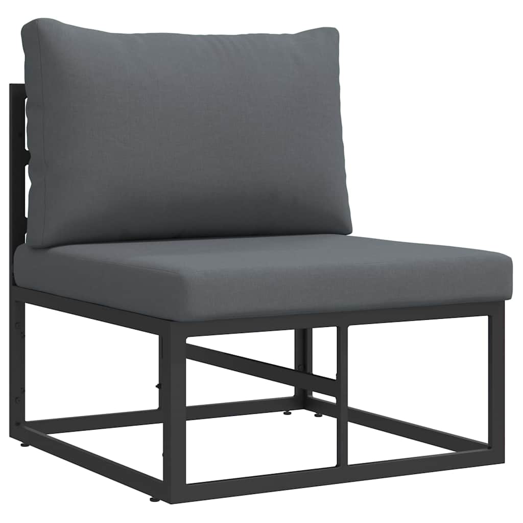 Tuinbankenset met kussen 4 pcs Zwart Aluminium is nu te koop bij PeponiXL, paradijselijk wonen!