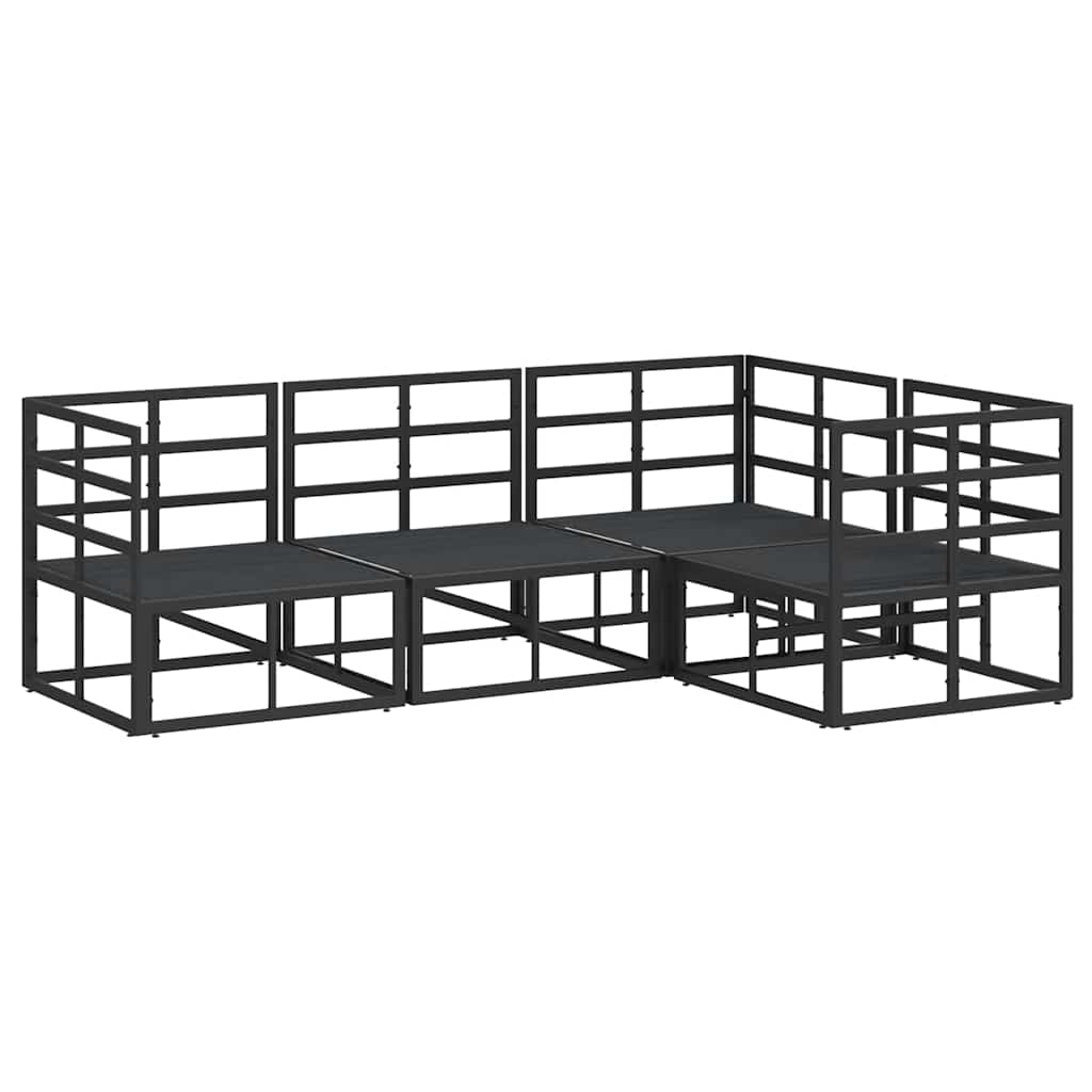 Tuinbankenset met kussen 4 pcs Zwart Aluminium is nu te koop bij PeponiXL, paradijselijk wonen!