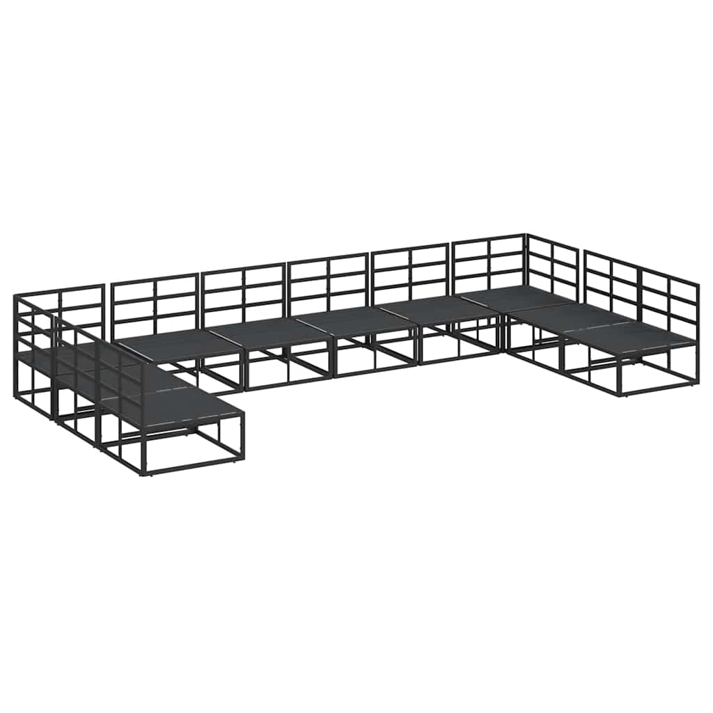 Tuinbankenset met kussen 10 pcs Zwart Aluminium is nu te koop bij PeponiXL, paradijselijk wonen!