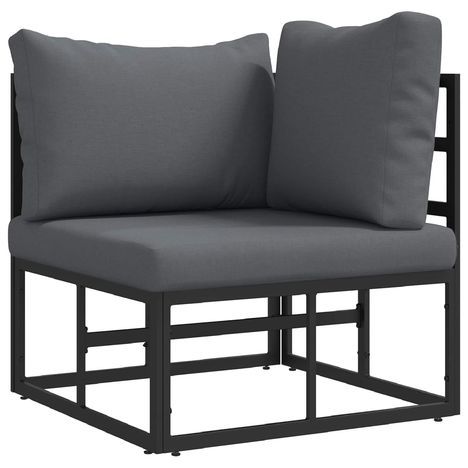 Tuinbankenset met kussen 11 pcs Zwart Aluminium is nu te koop bij PeponiXL, paradijselijk wonen!