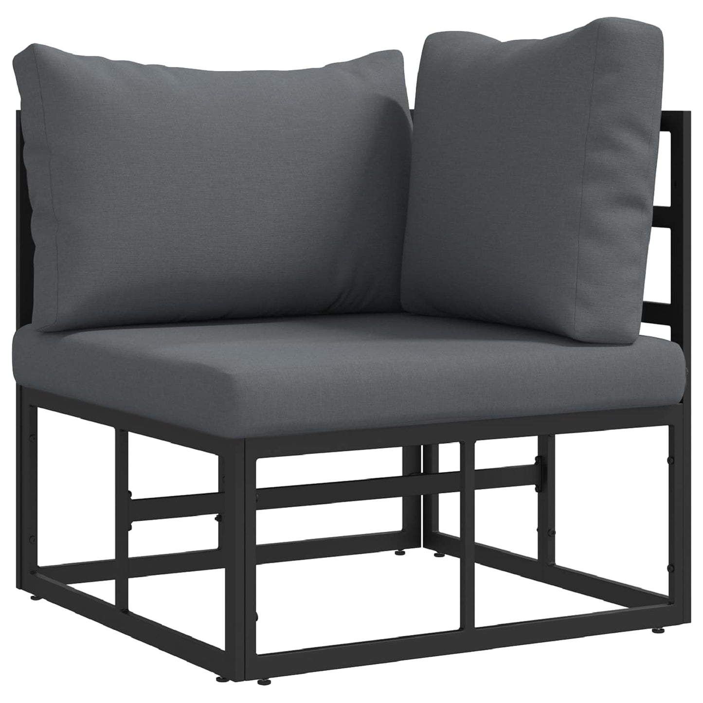 Tuinbankenset met kussen 12 pcs Zwart Aluminium is nu te koop bij PeponiXL, paradijselijk wonen!