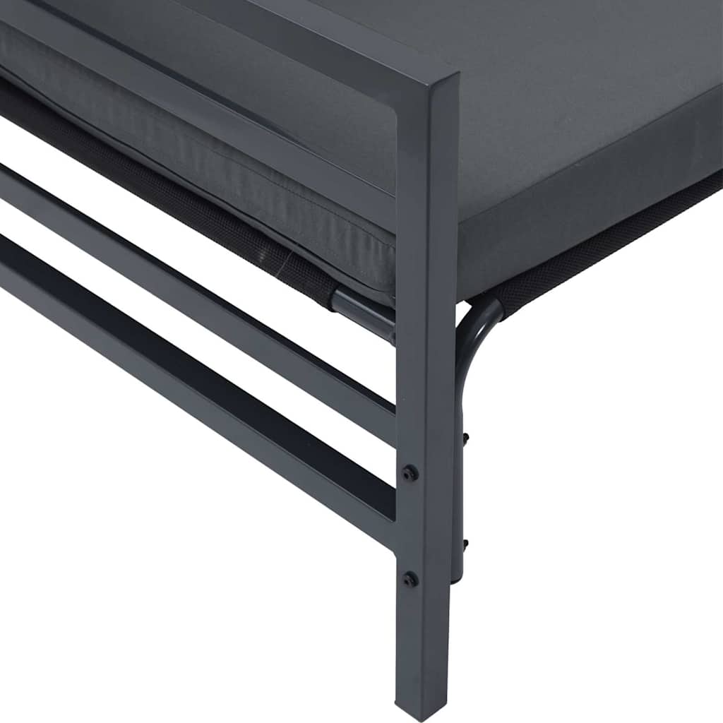 Tuinbankenset met kussen 4 pcs Zwart Staal is nu te koop bij PeponiXL, paradijselijk wonen!