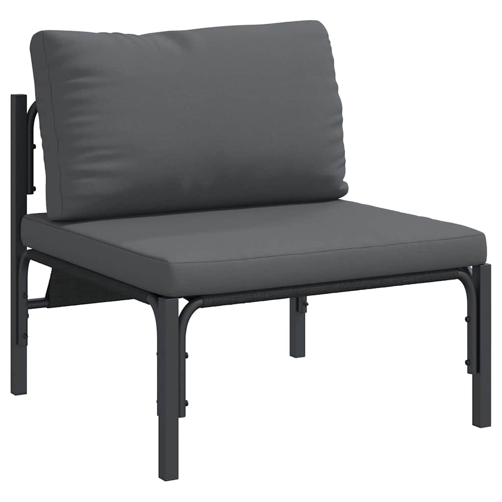 Tuinbankenset met kussen 4 pcs Zwart Staal is nu te koop bij PeponiXL, paradijselijk wonen!